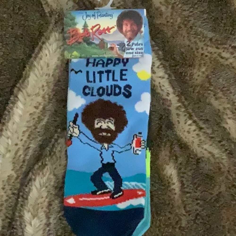 Nwt 2 Pair Bob Ross low cut socks